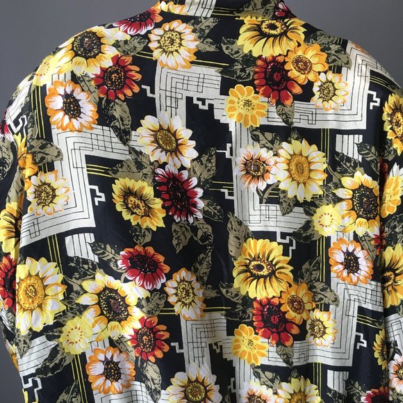 FUDA International Floral Silk Bomber Jacket - Picture 5 of 7